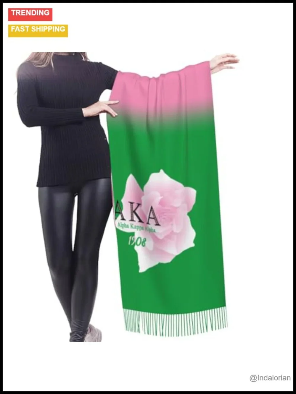 Imitation Cashmere Wrap Scarf with Tassels for Women Evening Dress